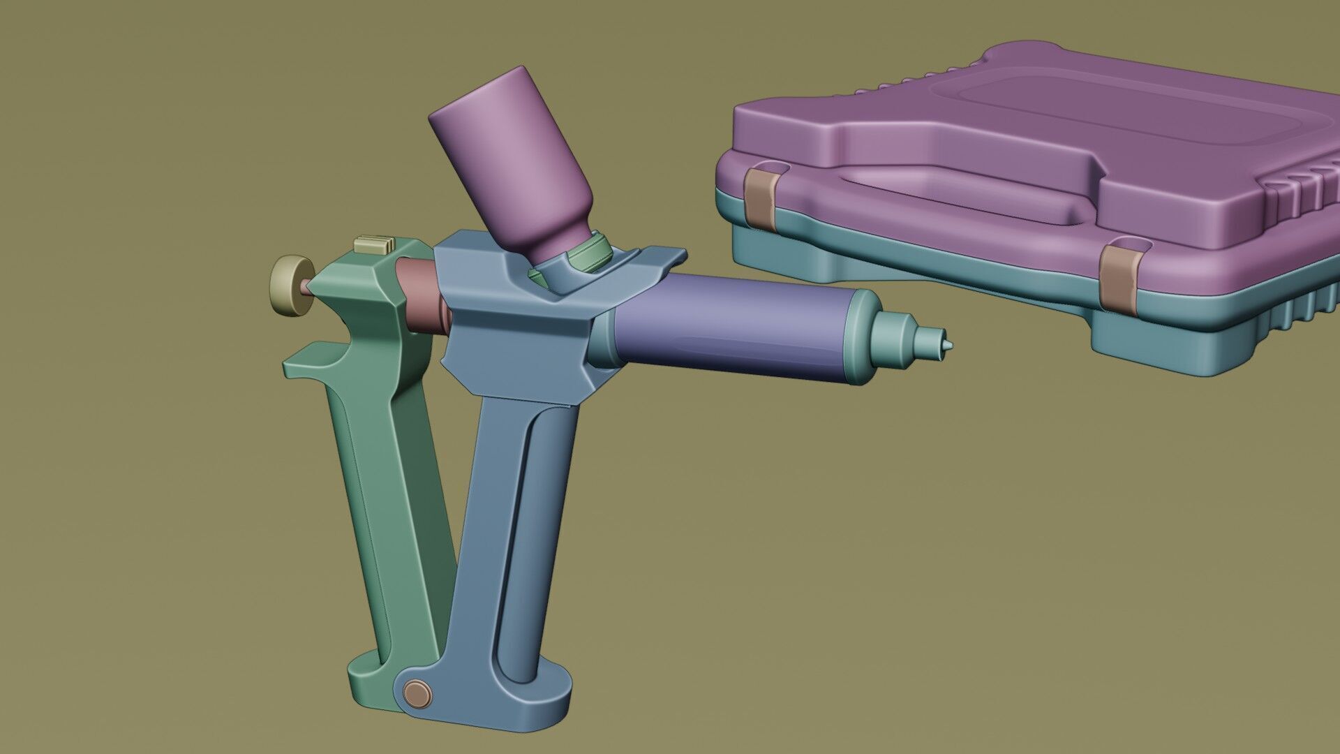 serum injection kit Low-poly 3D model_10
