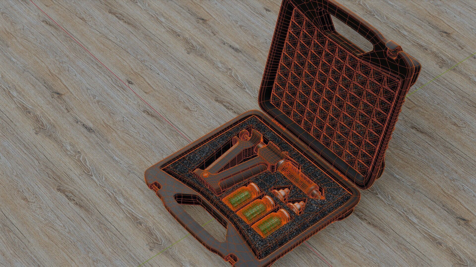 serum injection kit Low-poly 3D model_18