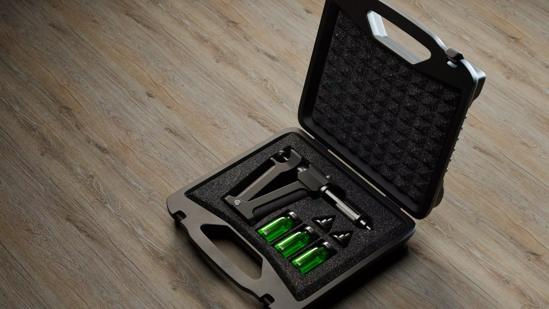 serum injection kit Low-poly 3D model_0