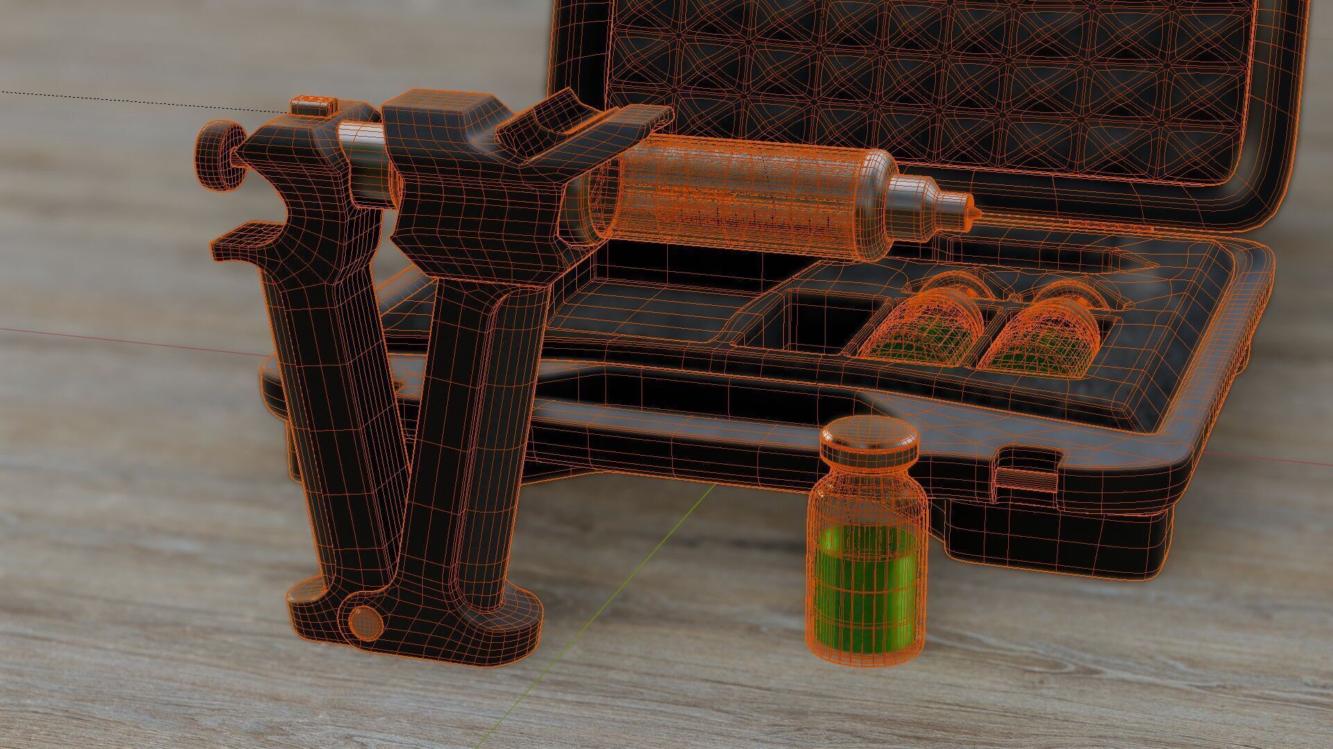 serum injection kit Low-poly 3D model_21