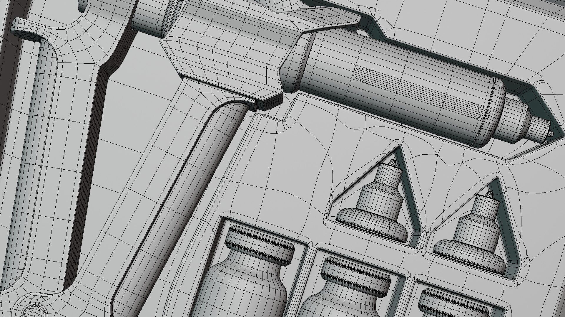 serum injection kit Low-poly 3D model_14