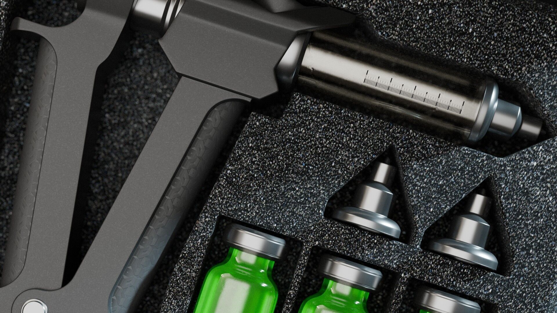 serum injection kit Low-poly 3D model_2