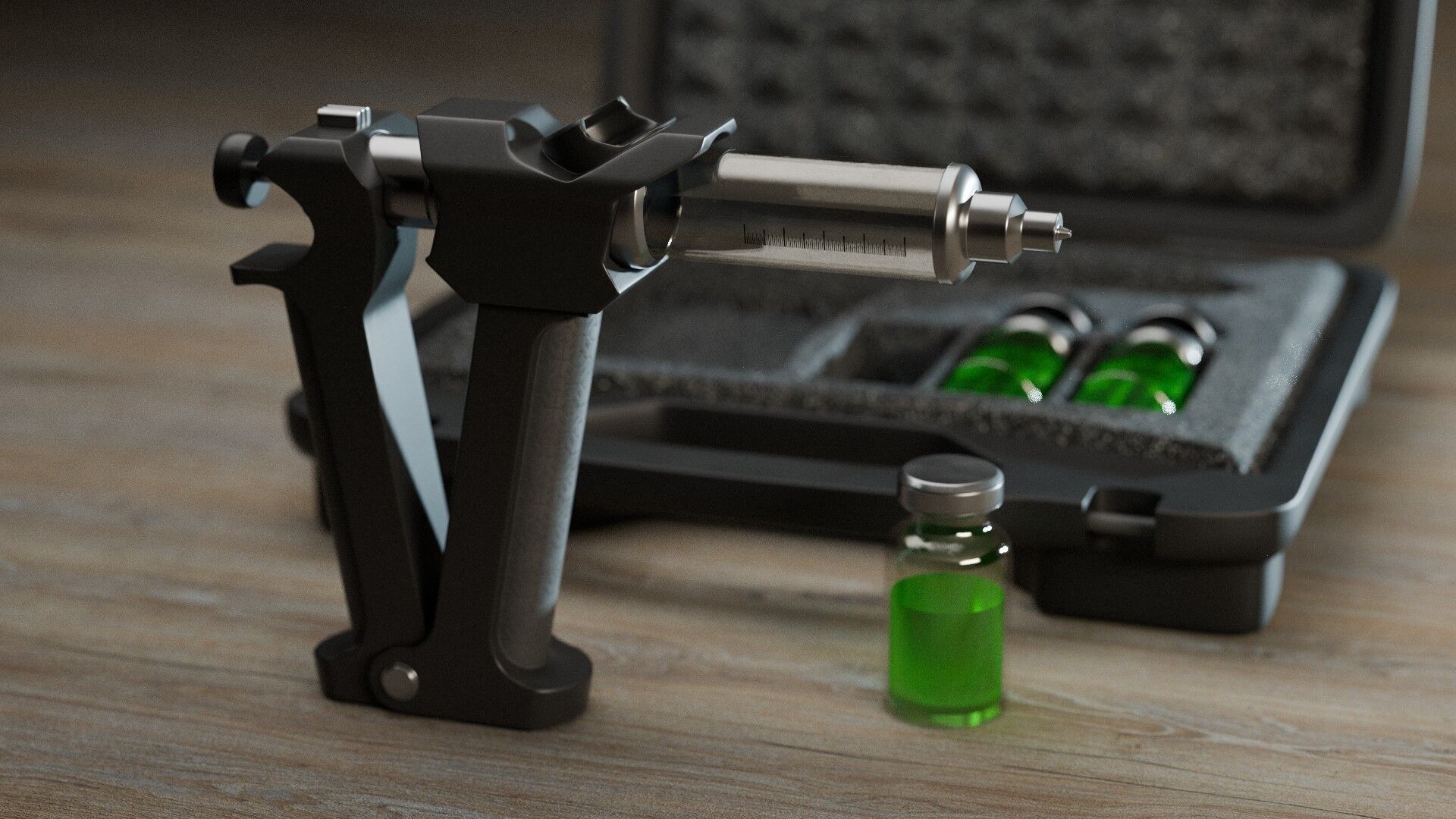 serum injection kit Low-poly 3D model_3