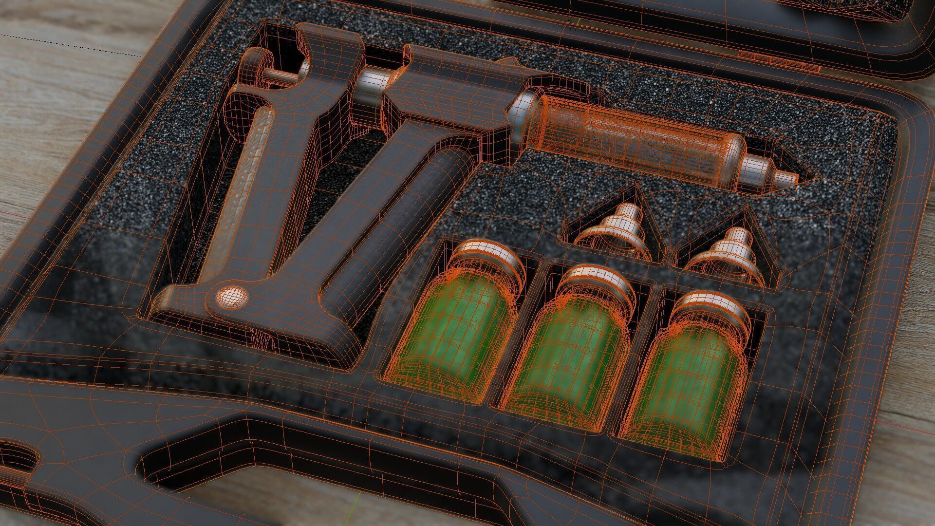 serum injection kit Low-poly 3D model_19