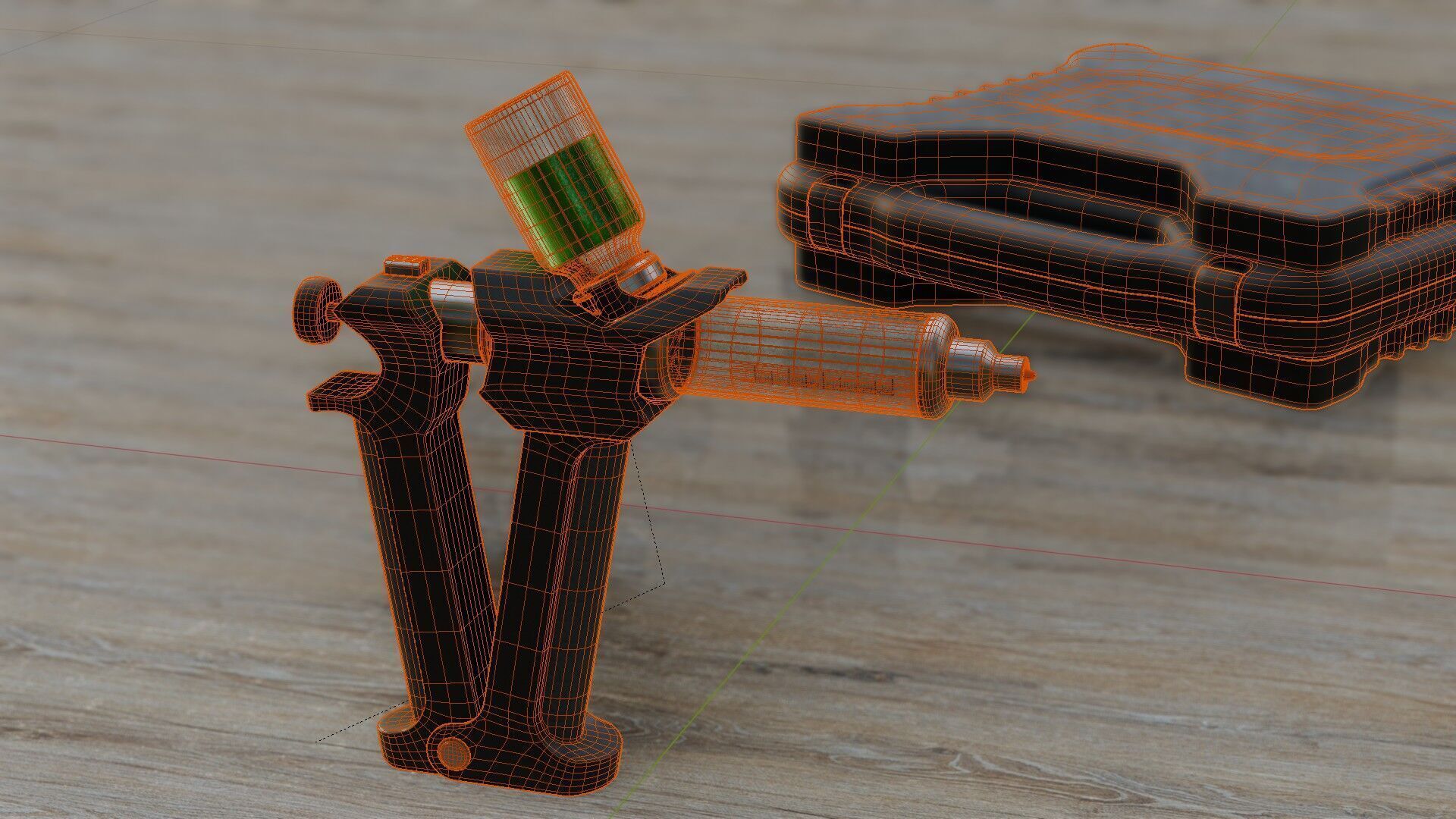 serum injection kit Low-poly 3D model_22