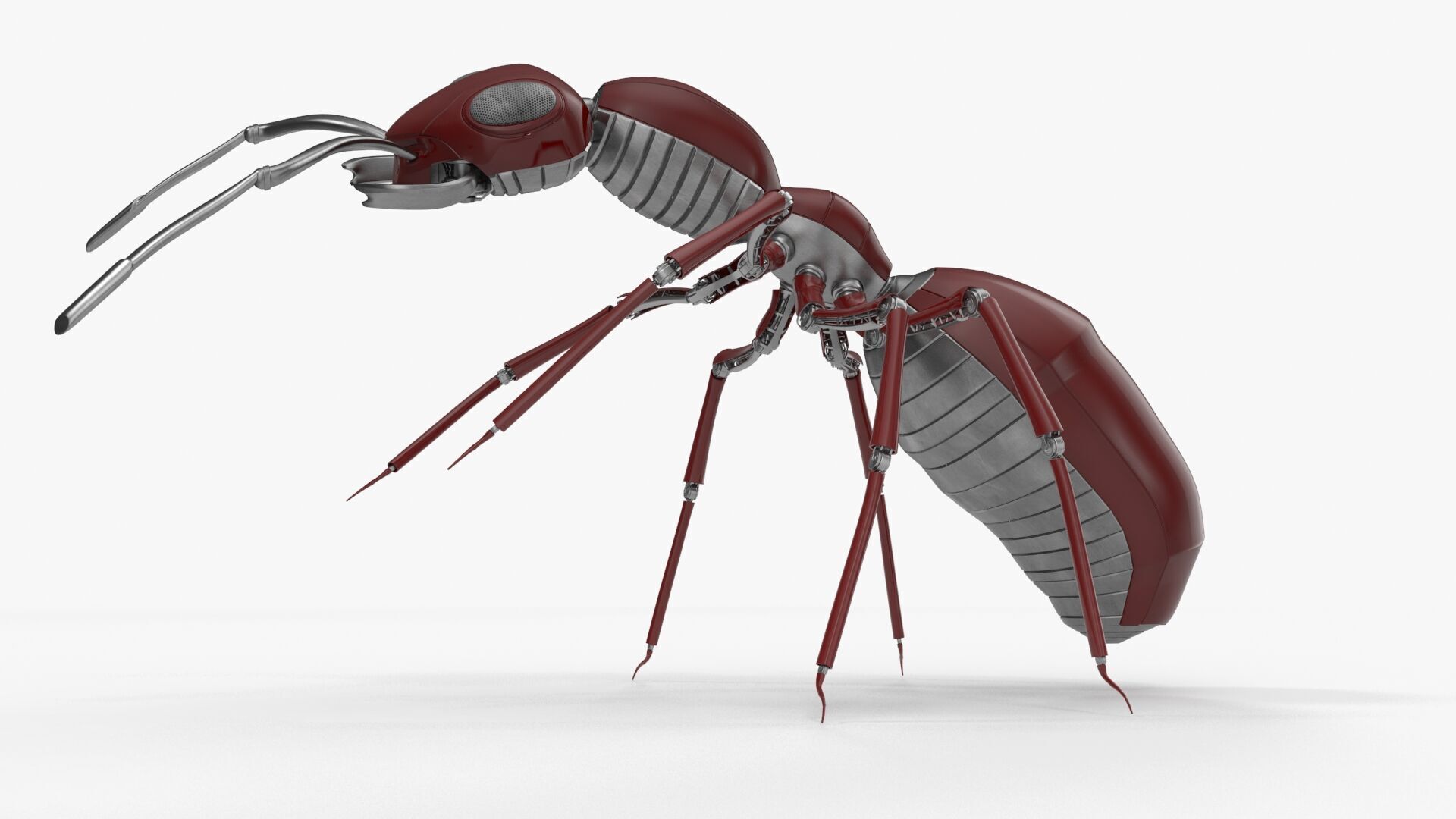 Red robot ant 3D model_6