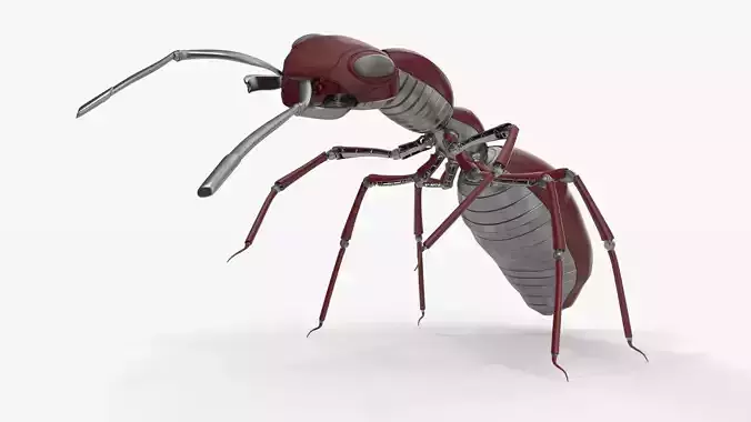 Red robot ant 3D model
