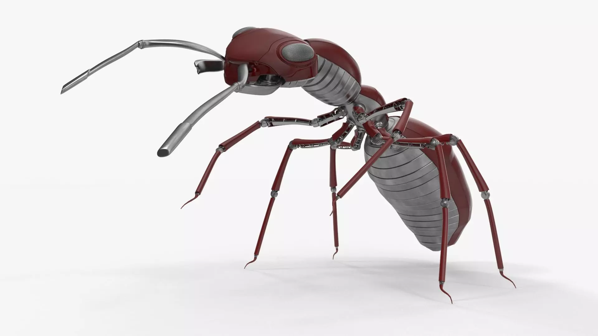 Red robot ant 3D model_0