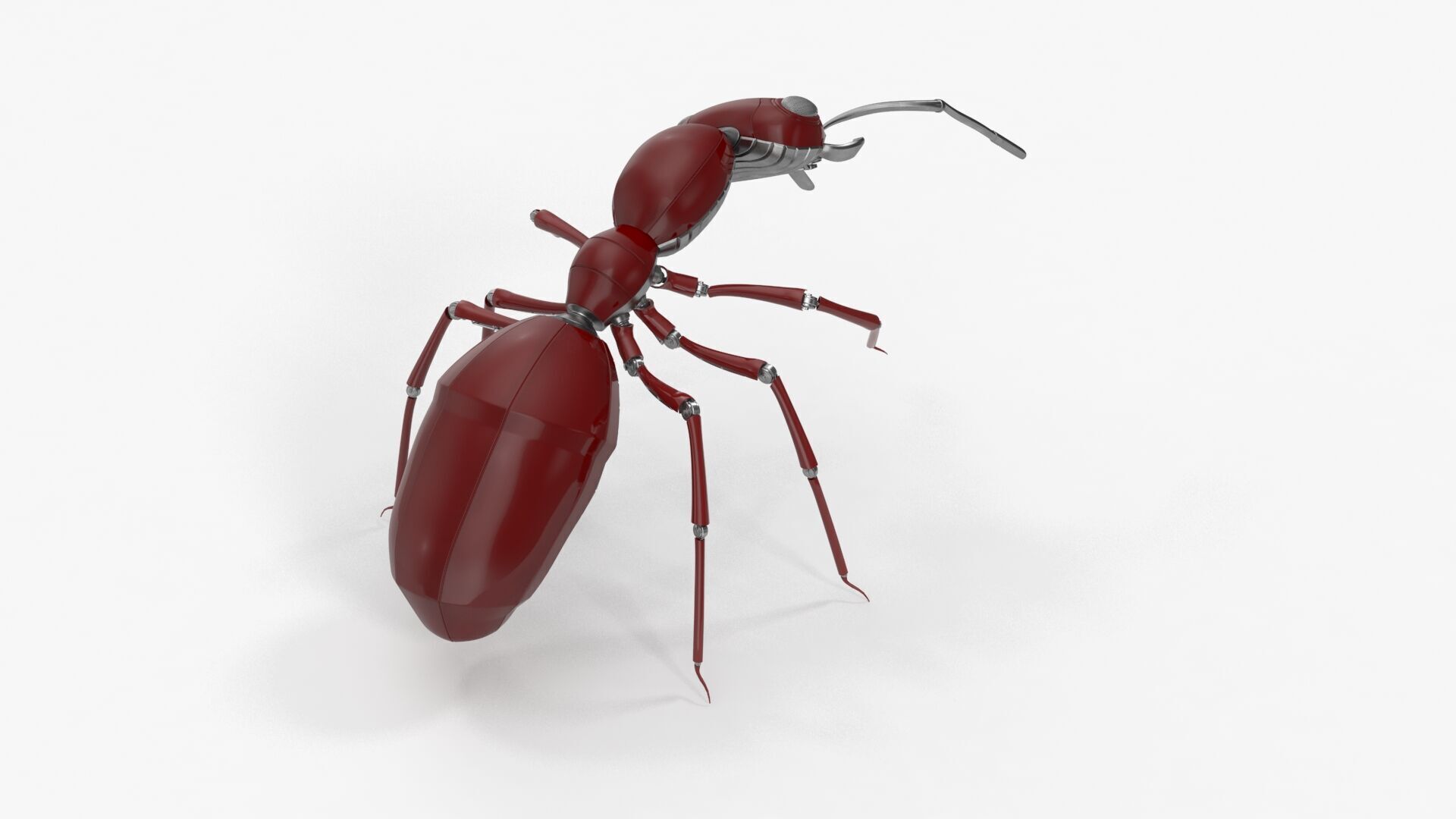 Red robot ant 3D model_4