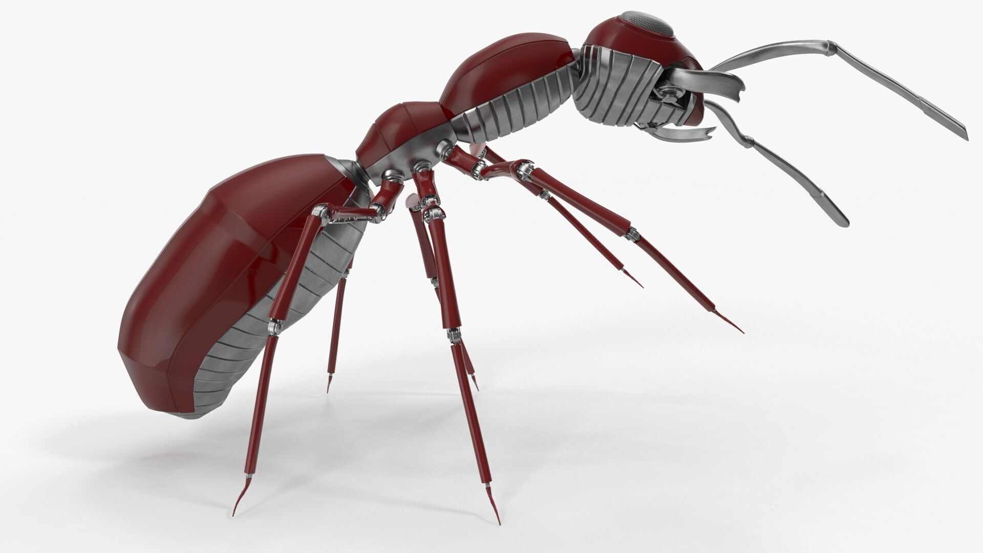 Red robot ant 3D model_3