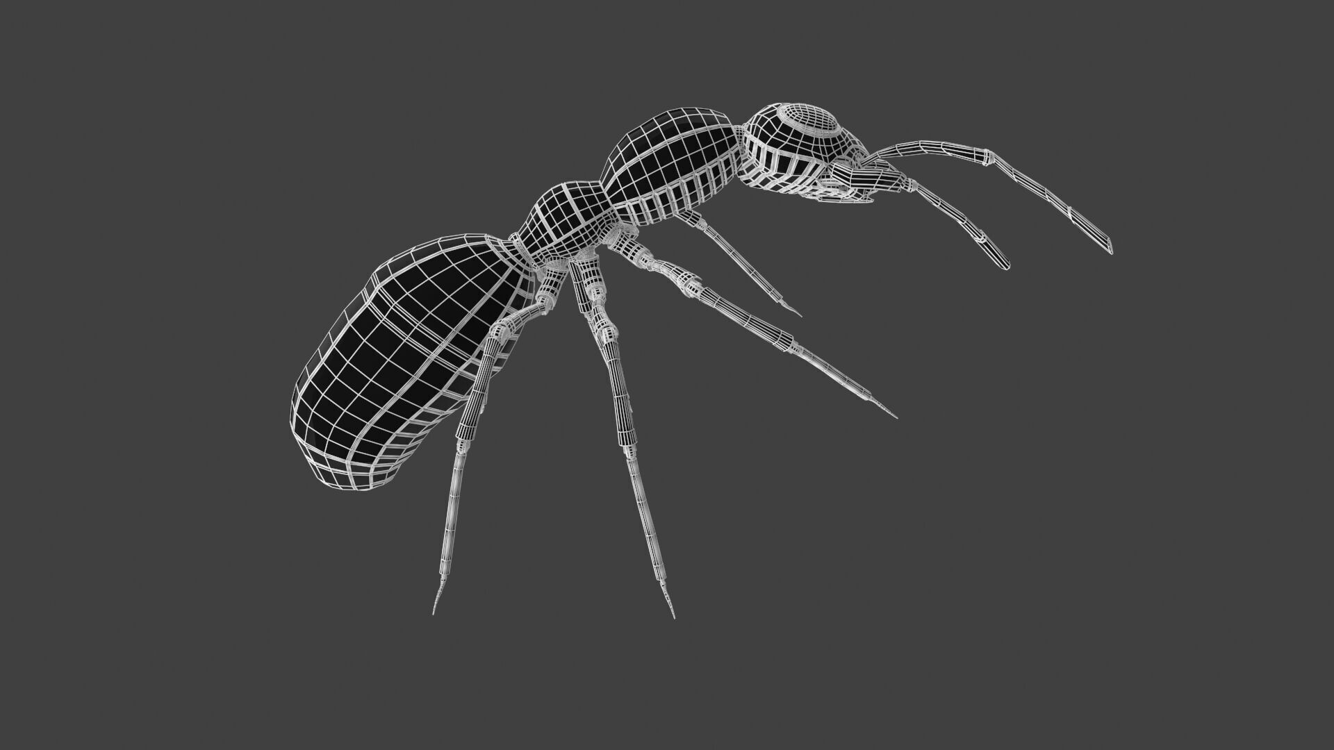 Red robot ant 3D model_12