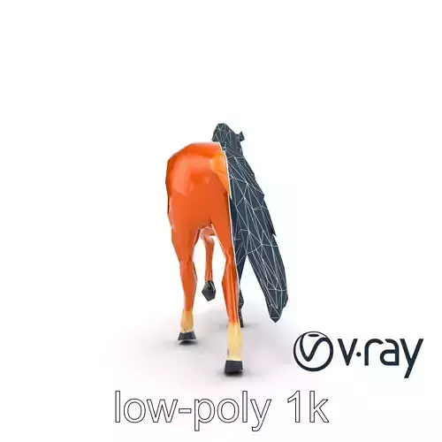 Realistic Horse Sculpture 3D model pack Low-poly 3D model