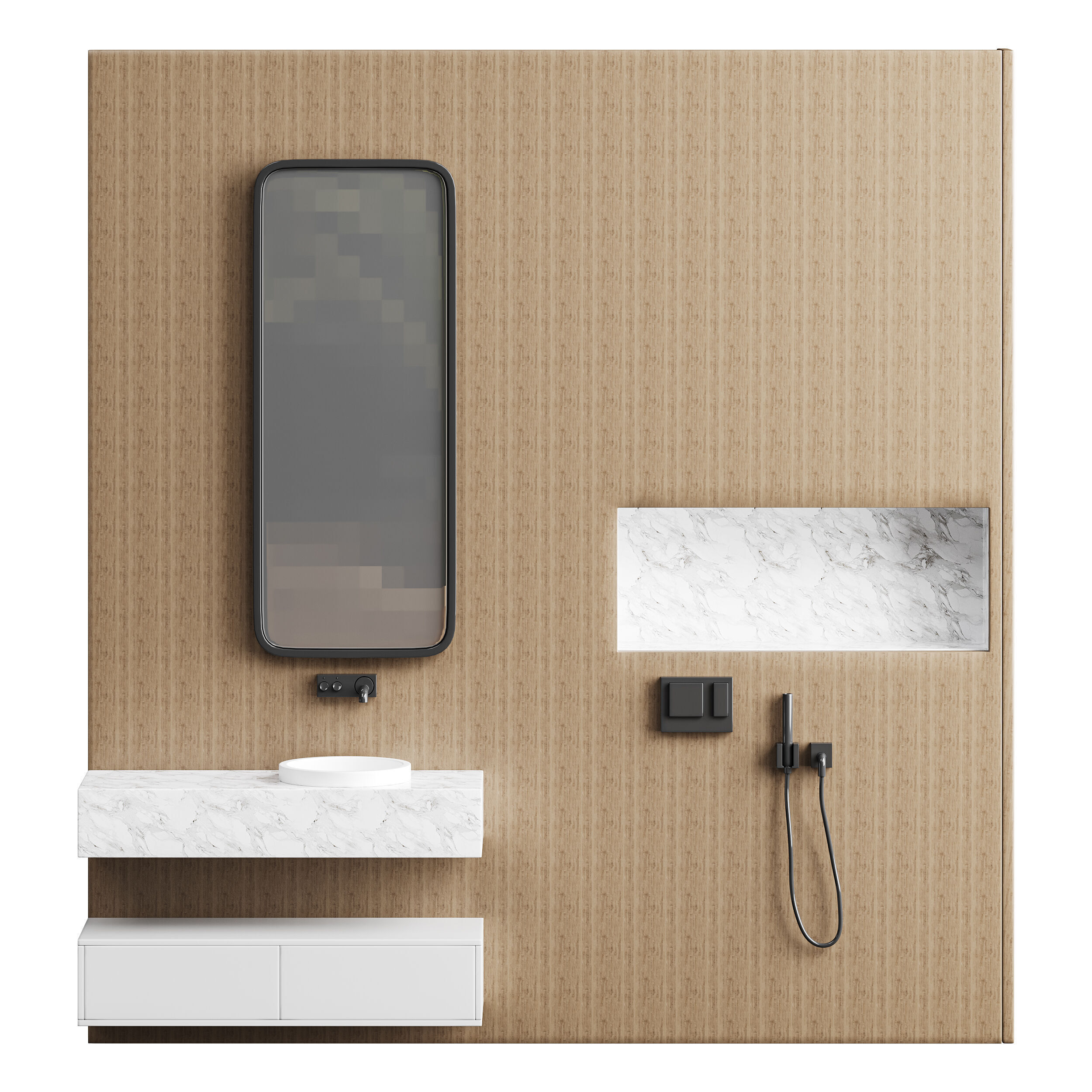 Bathroom set 3D model_6