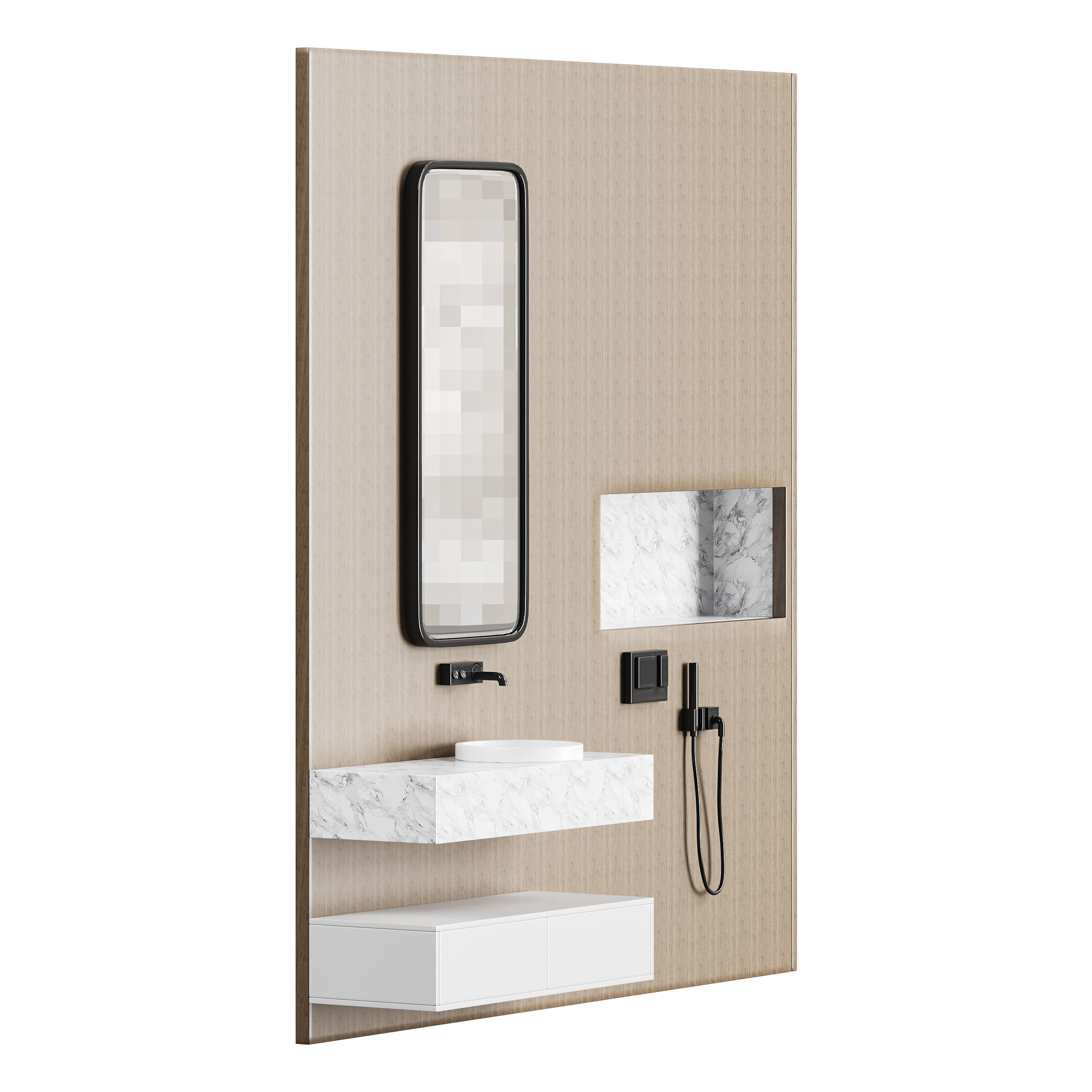 Bathroom set 3D model_2