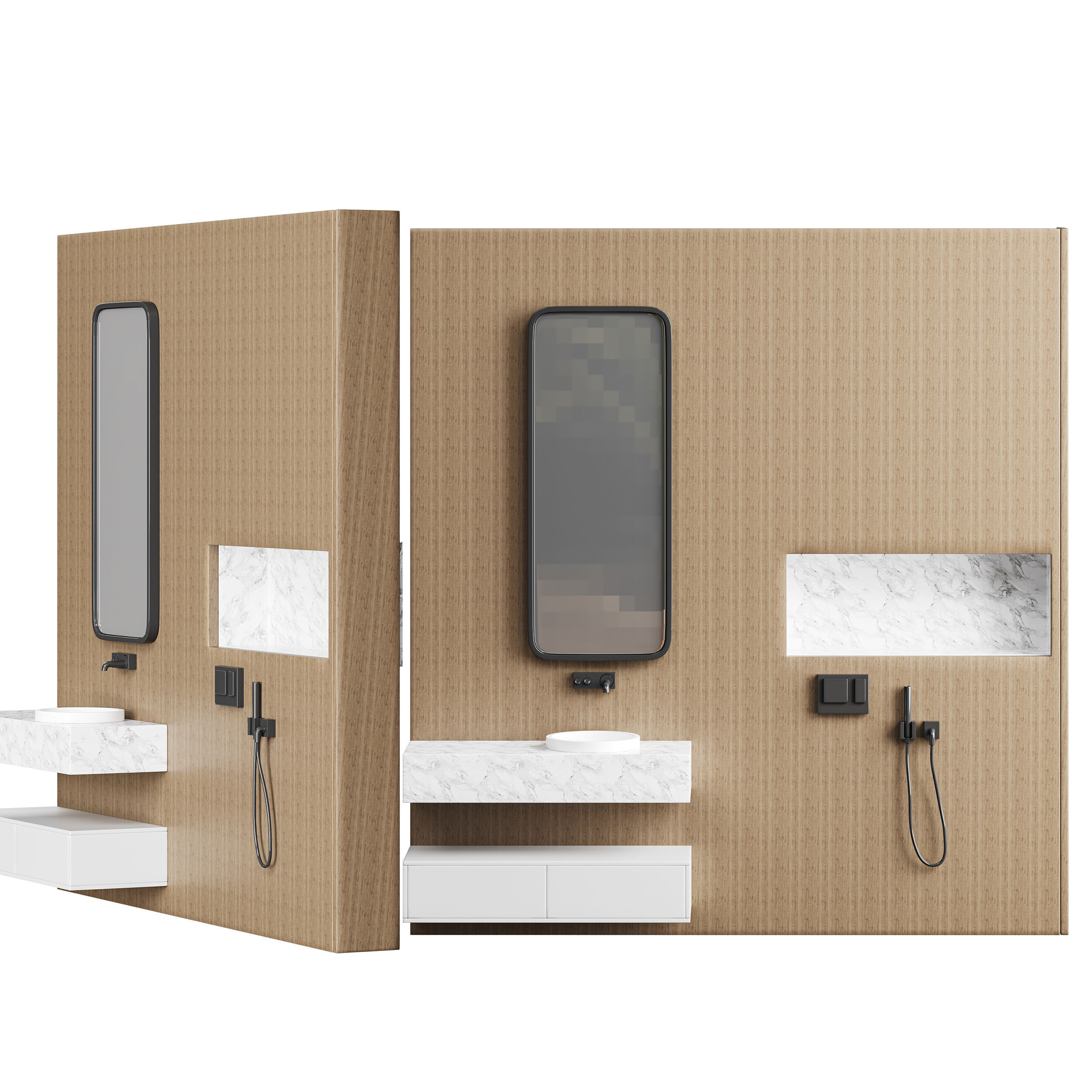 Bathroom set 3D model_12