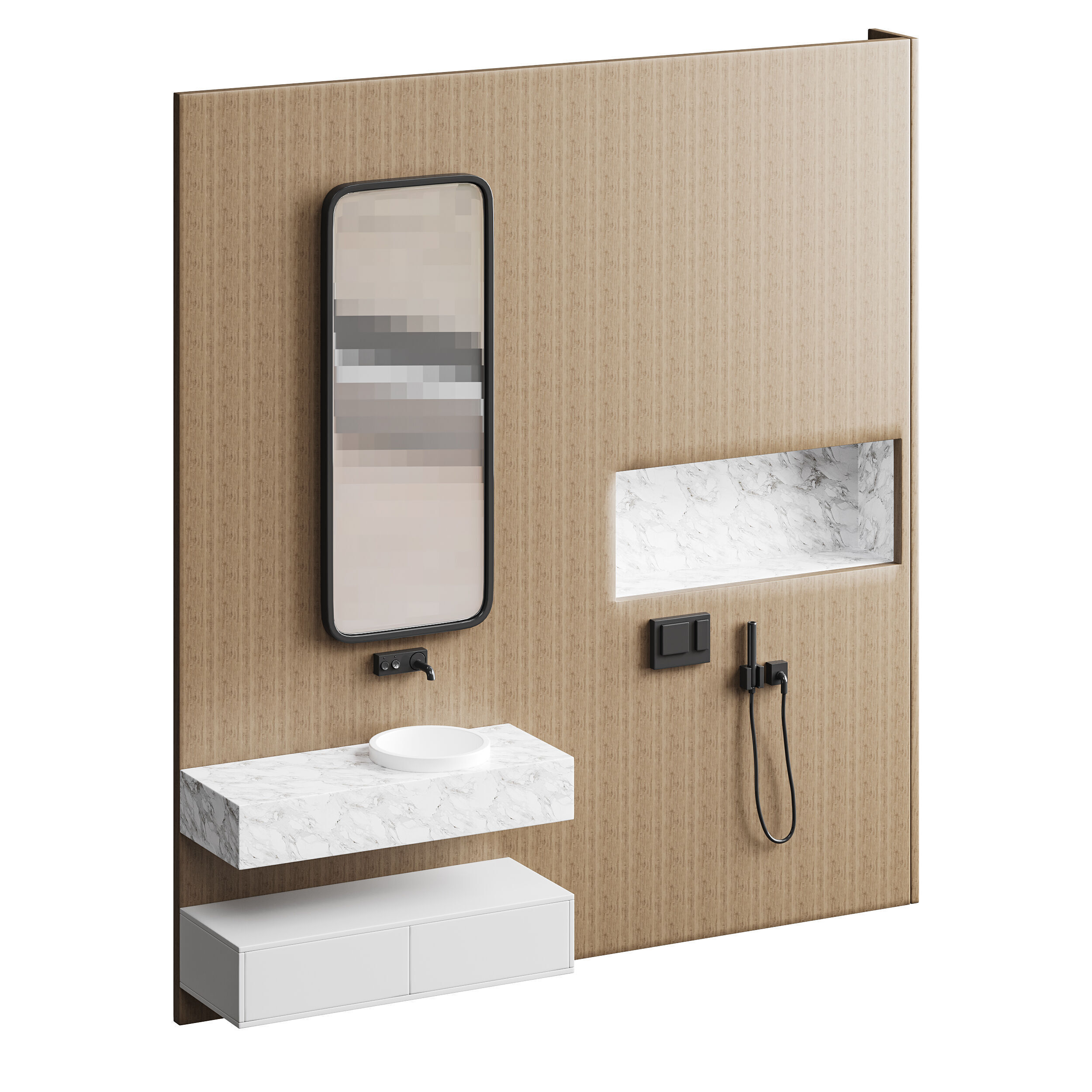 Bathroom set 3D model_3