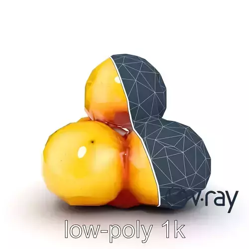 Traditional Indian Gulab Jamun Dessert model pack Low-poly 3D model