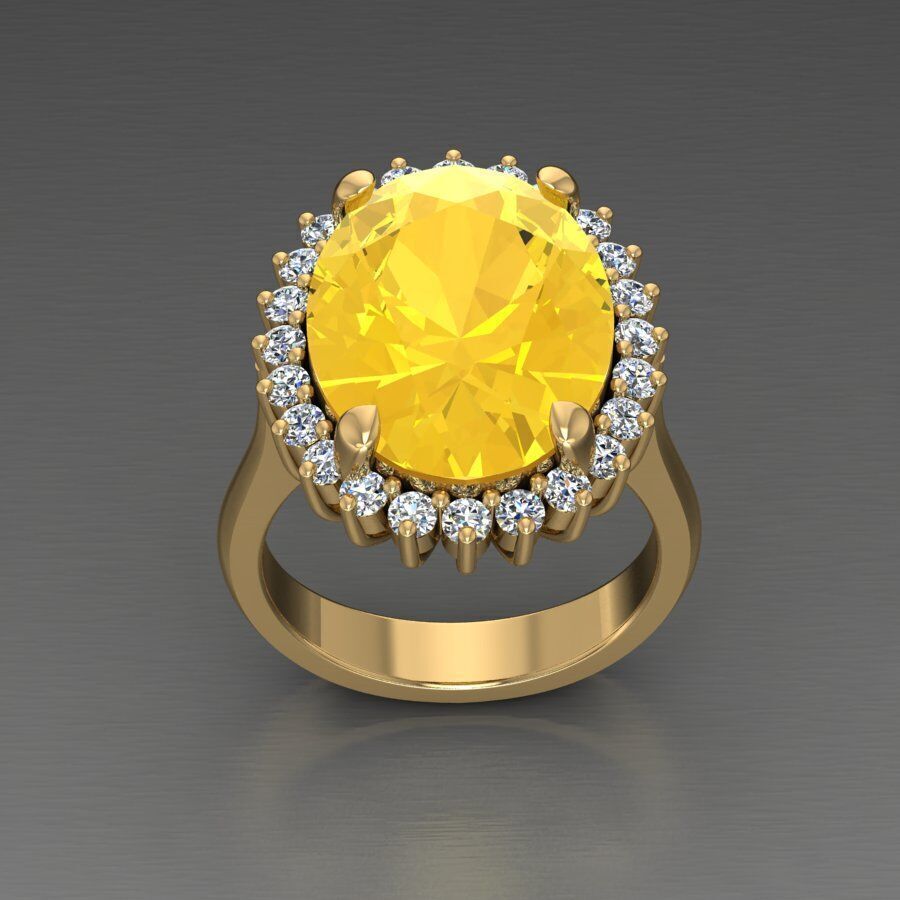 Oval Ring 3D print model_3