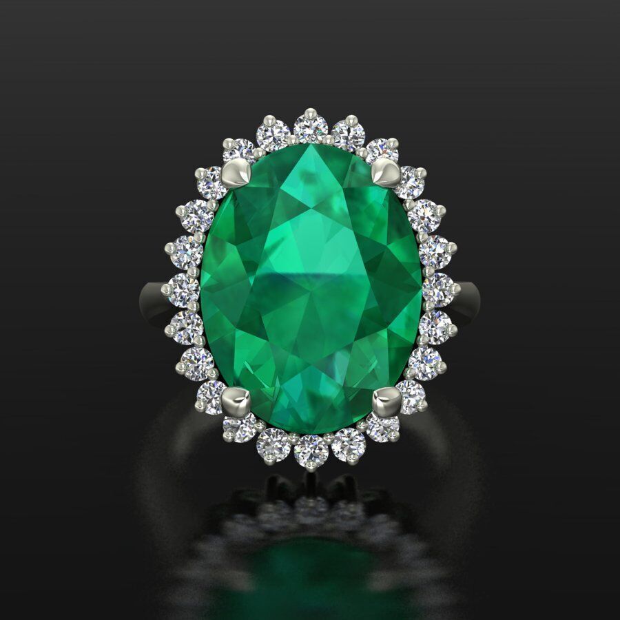 Oval Ring 3D print model_5