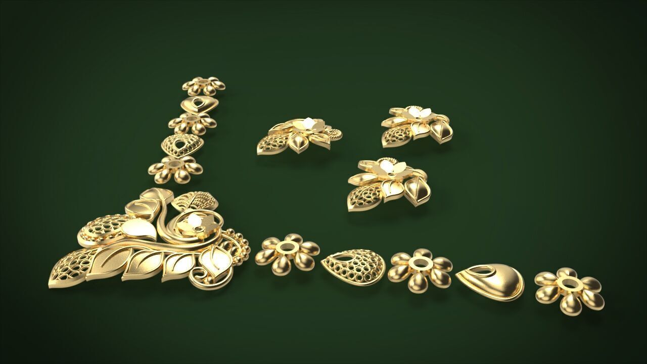 Pakistani gold Service 3D print model_3