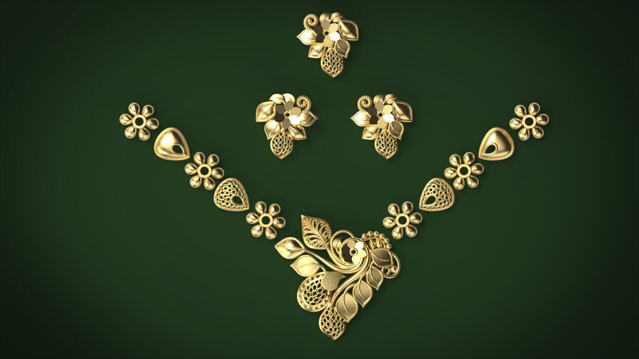 Pakistani gold Service 3D print model_2