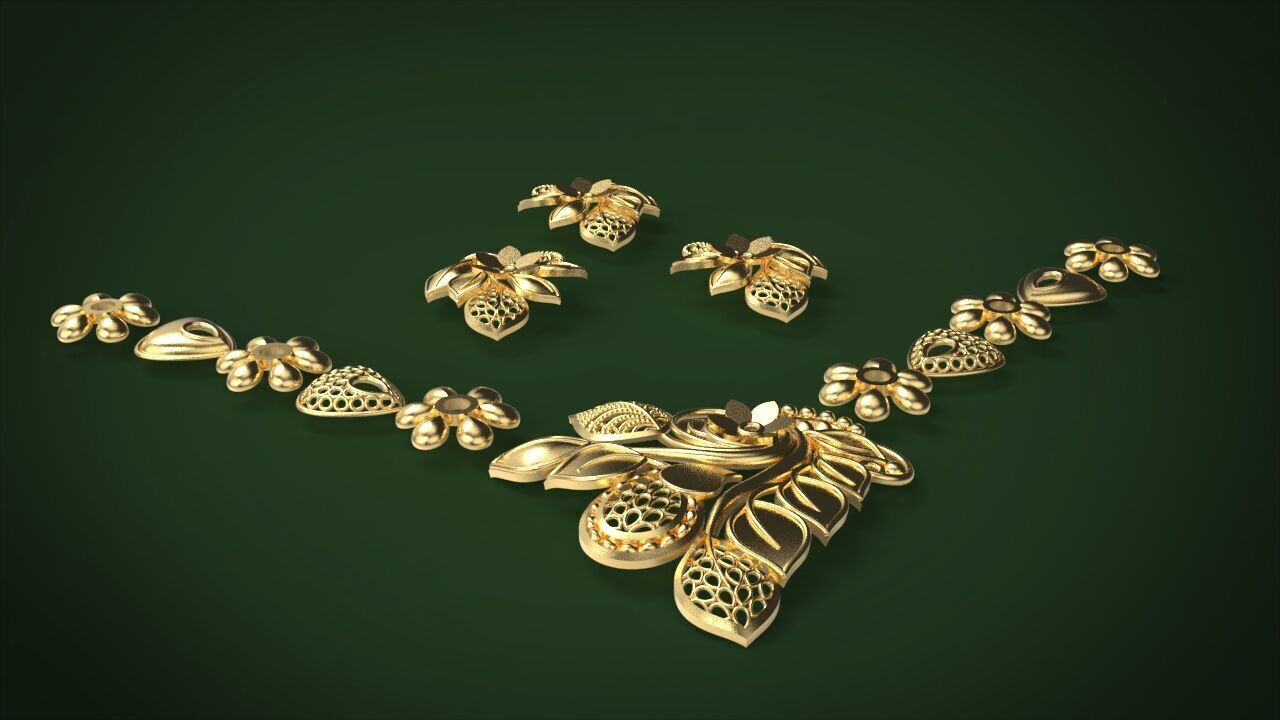 Pakistani gold Service 3D print model_4