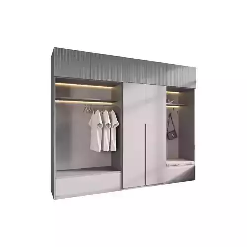 Hallway area with a minimalistic hanger 3D model
