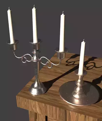 Candelabra and Candle Holder with Candle included
