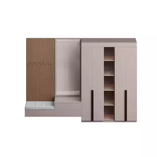 Hallway area with a minimalistic hanger 3 3D model