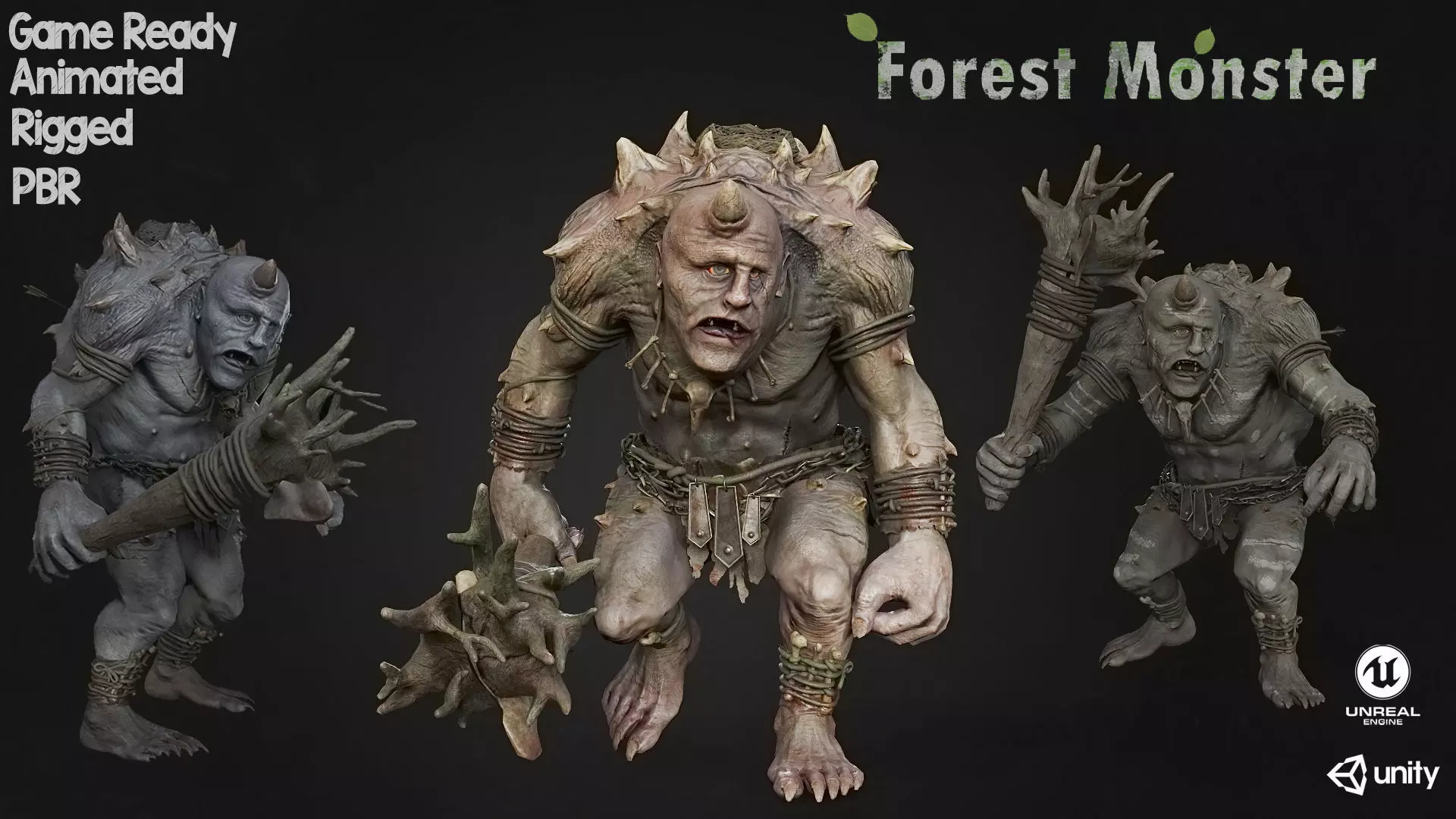 ForestMonster3 Low-poly 3D model_0