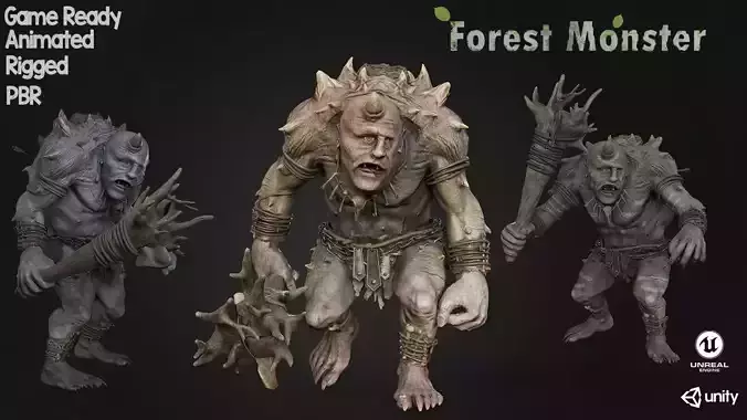 ForestMonster3 Low-poly 3D model