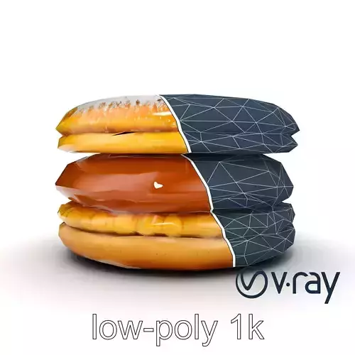 Argentinian Alfajores Sweet Treat 3D model pack Low-poly 3D model