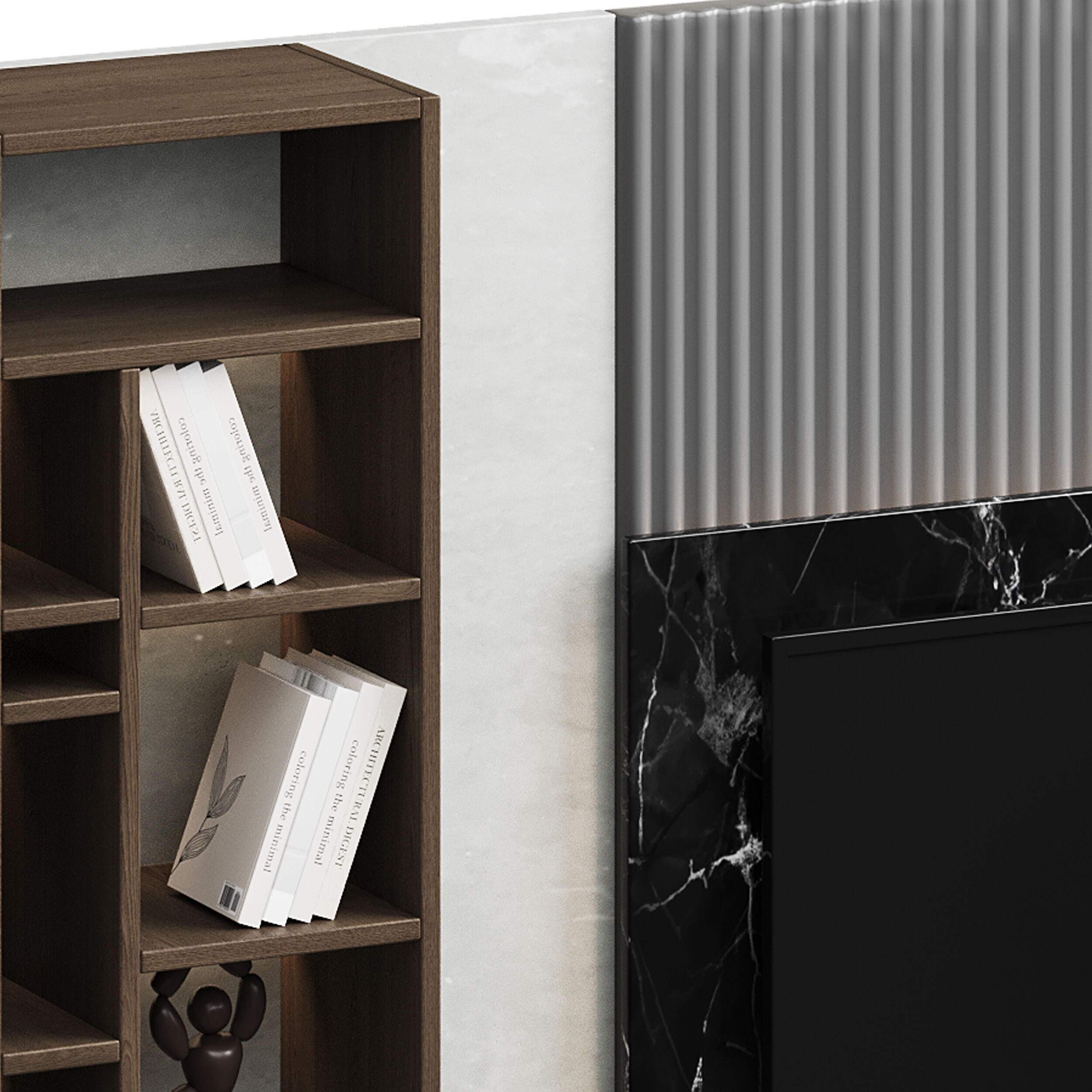 Modern TV Wall 02 3D model_11