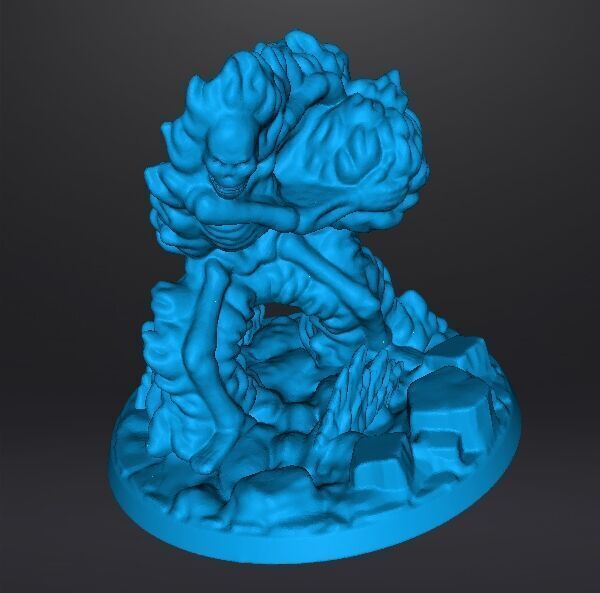 FIREBALL SKELETON HADOUKEN MINIATURE MODEL FOR FANTASY GAMES RPG 3D print model_11
