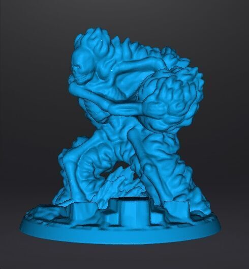 FIREBALL SKELETON HADOUKEN MINIATURE MODEL FOR FANTASY GAMES RPG 3D print model_8