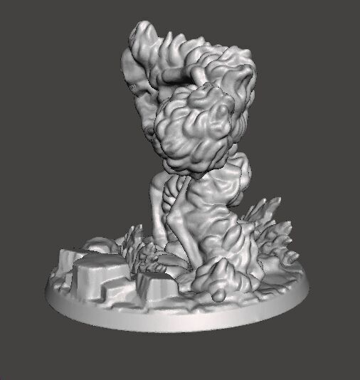 FIREBALL SKELETON HADOUKEN MINIATURE MODEL FOR FANTASY GAMES RPG 3D print model_4