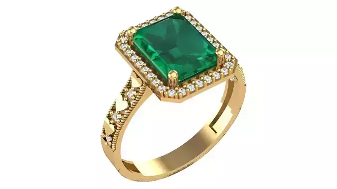 Engagement Ring Model No17 3D print model