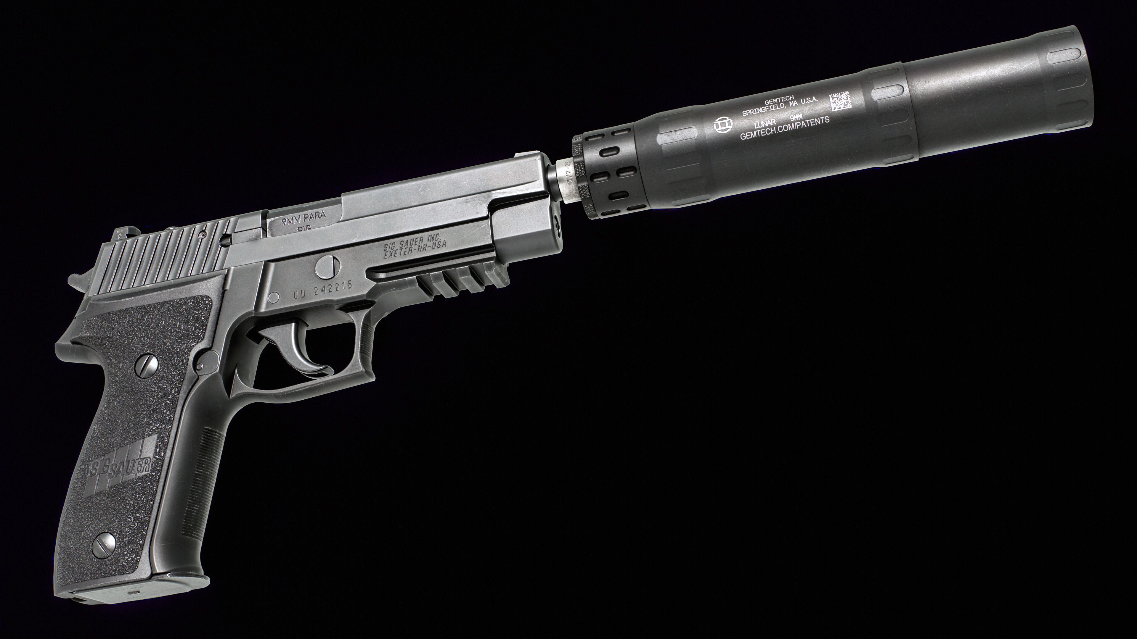 Gemtech Lunar 9 Handgun Suppressor Low-poly 3D model_2