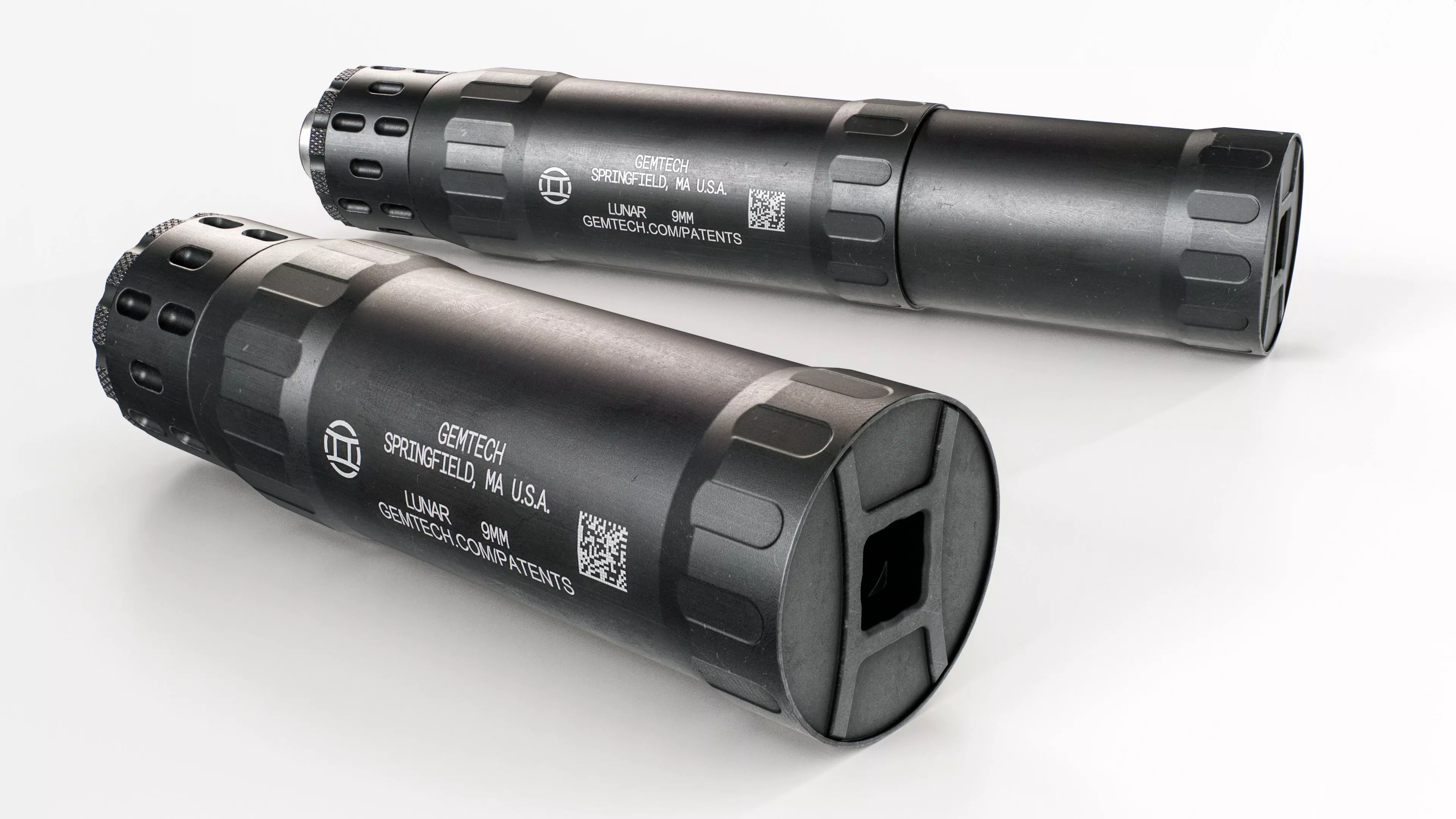 Gemtech Lunar 9 Handgun Suppressor Low-poly 3D model_0