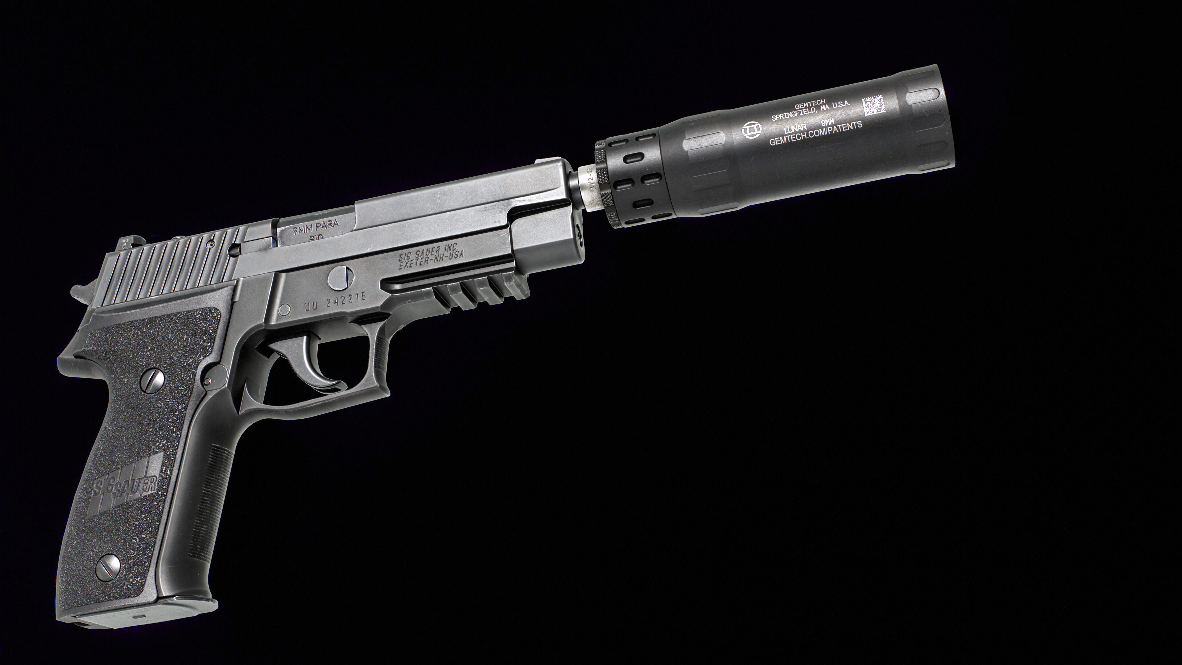 Gemtech Lunar 9 Handgun Suppressor Low-poly 3D model_3