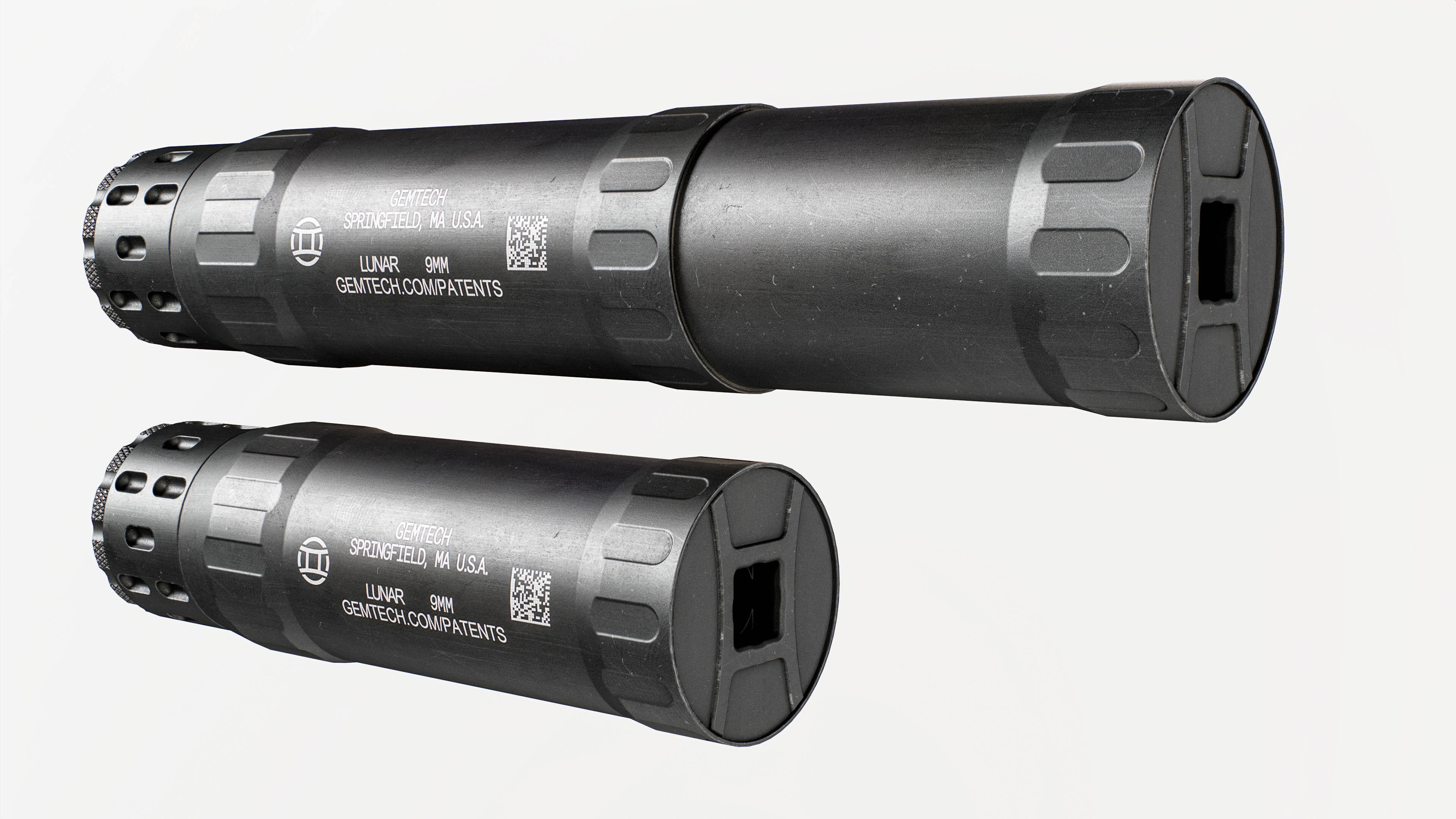 Gemtech Lunar 9 Handgun Suppressor Low-poly 3D model_5