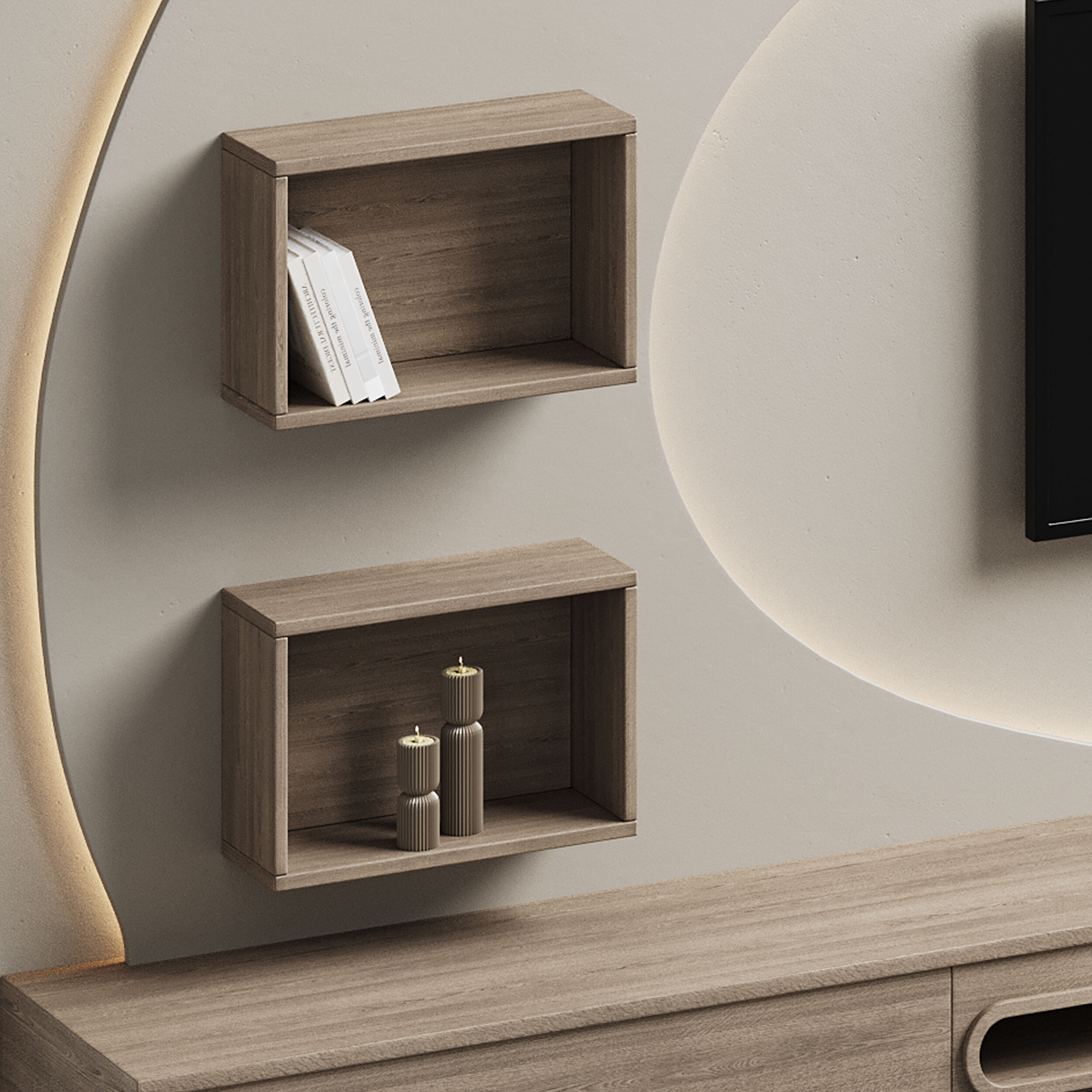 Modern TV Wall 06 3D model_9