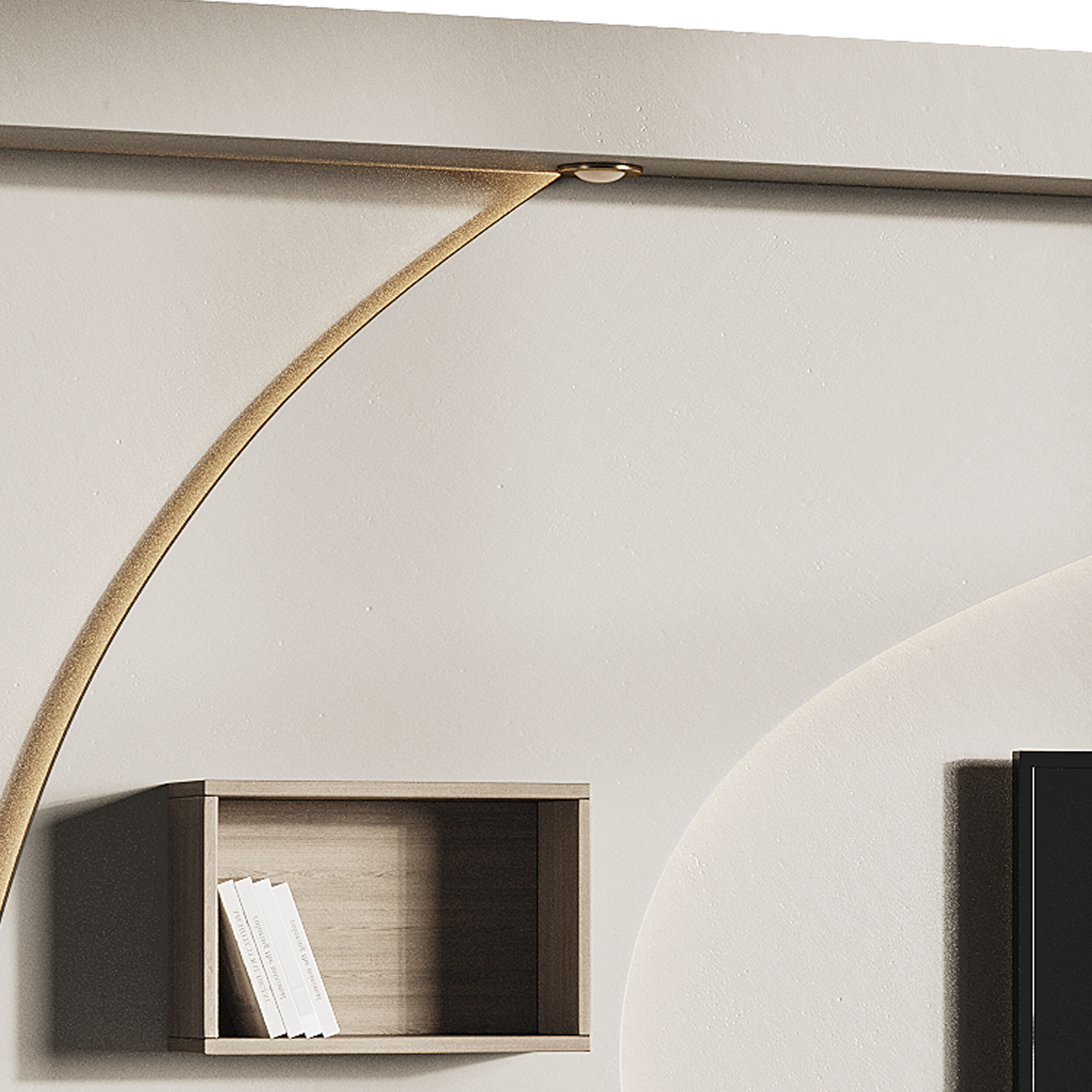 Modern TV Wall 06 3D model_12