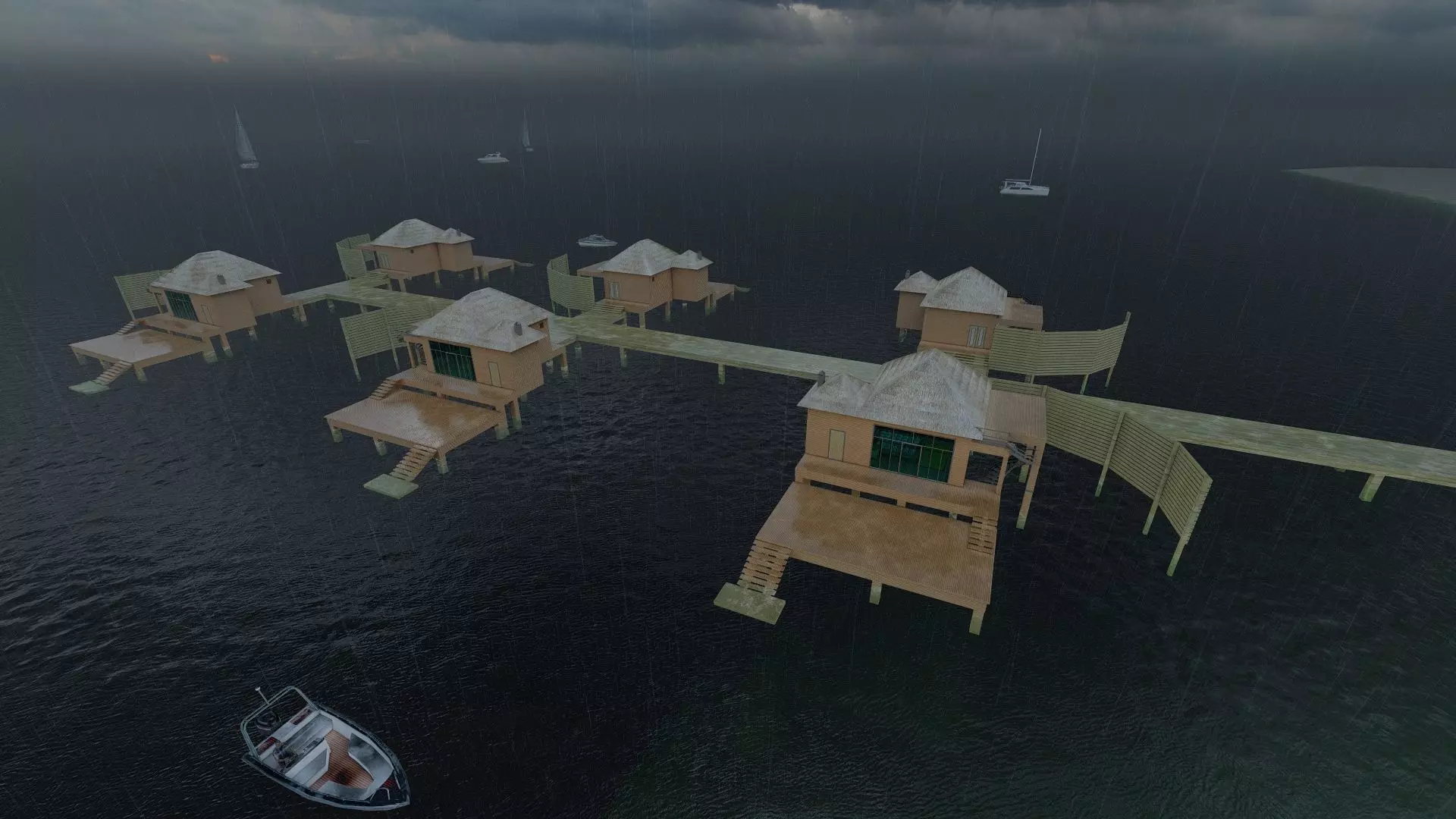 Hotel Beach-Hotel Beach Resort 3D model