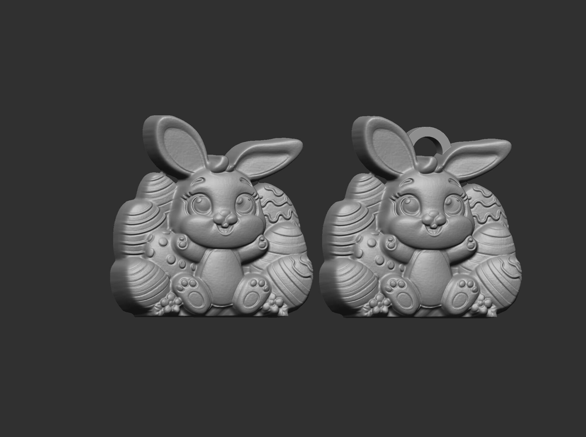 Easter bunny egga decor  3D print model_6