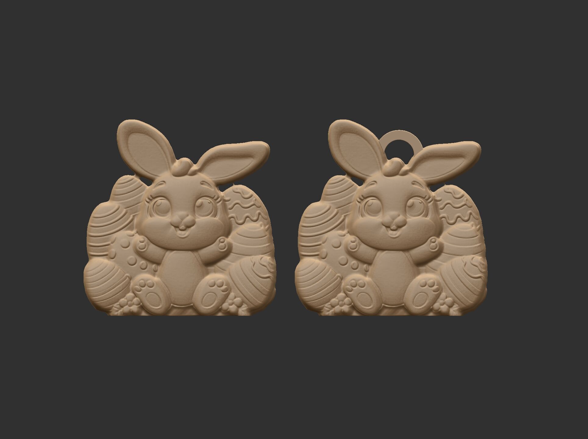 Easter bunny egga decor  3D print model_12