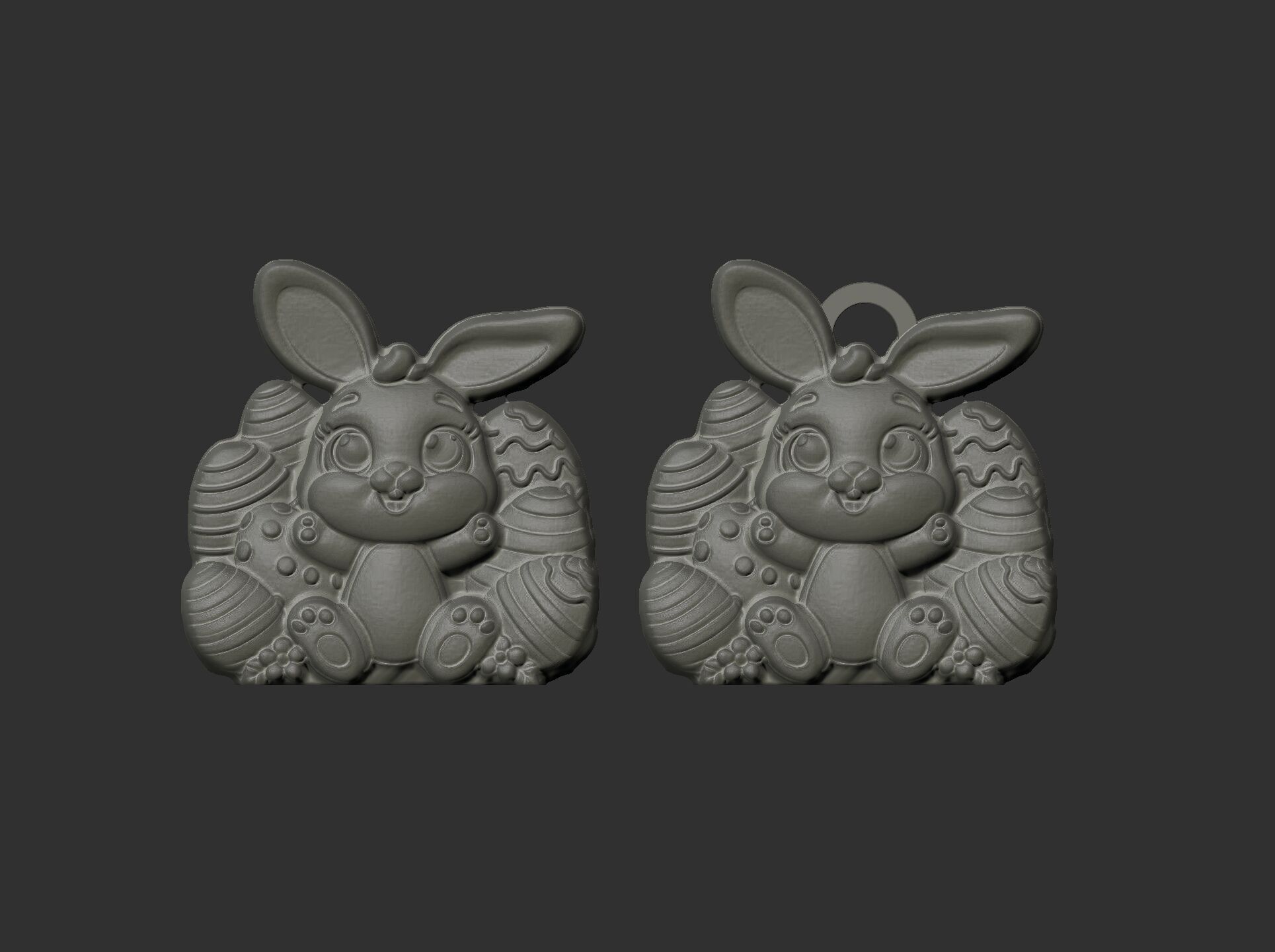 Easter bunny egga decor  3D print model_13