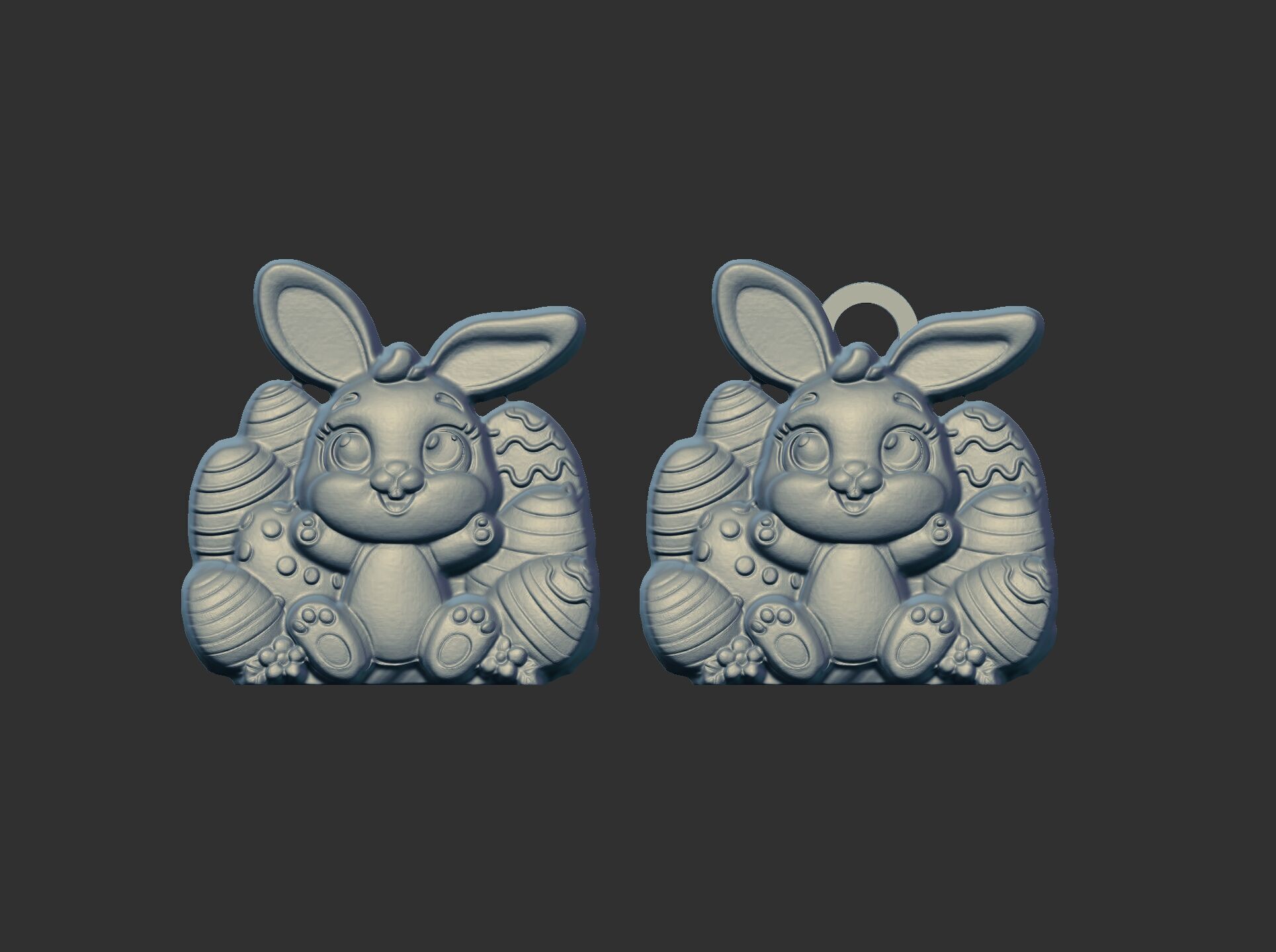 Easter bunny egga decor  3D print model_15