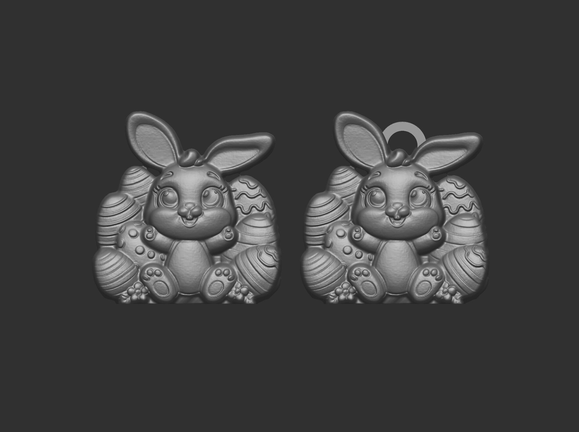 Easter bunny egga decor  3D print model_19