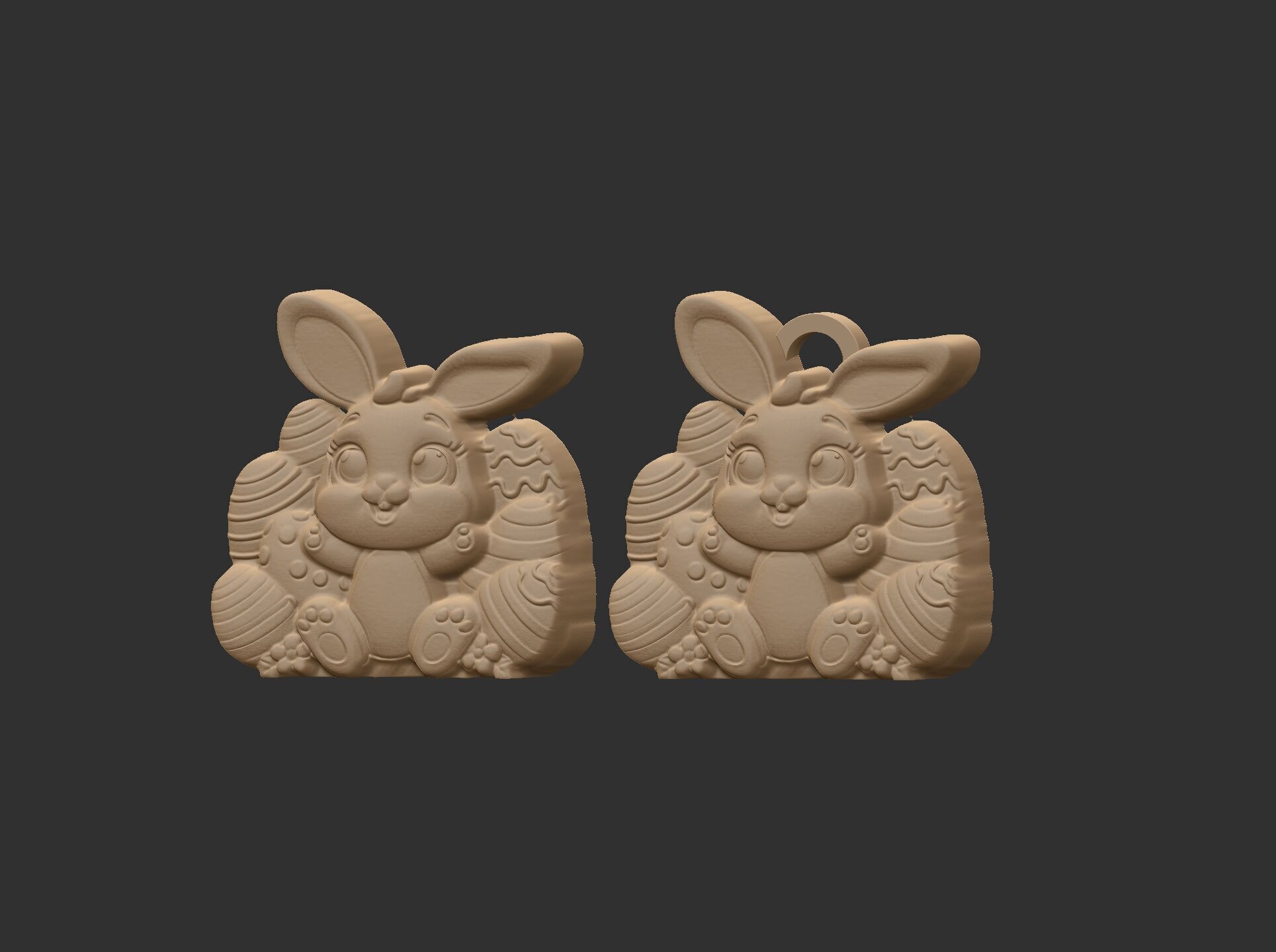 Easter bunny egga decor  3D print model_22